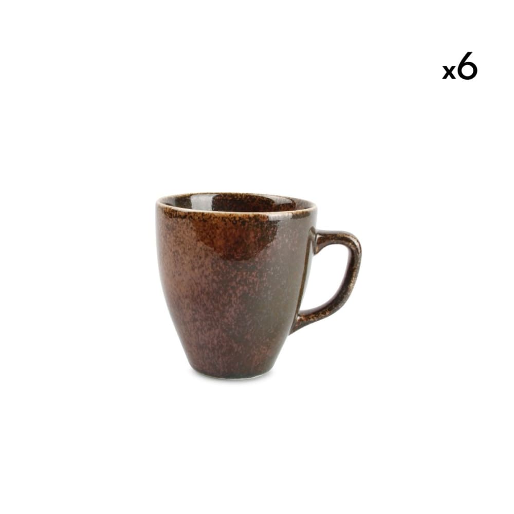 Lot de 6 tasses vert en porcelaine 45cl