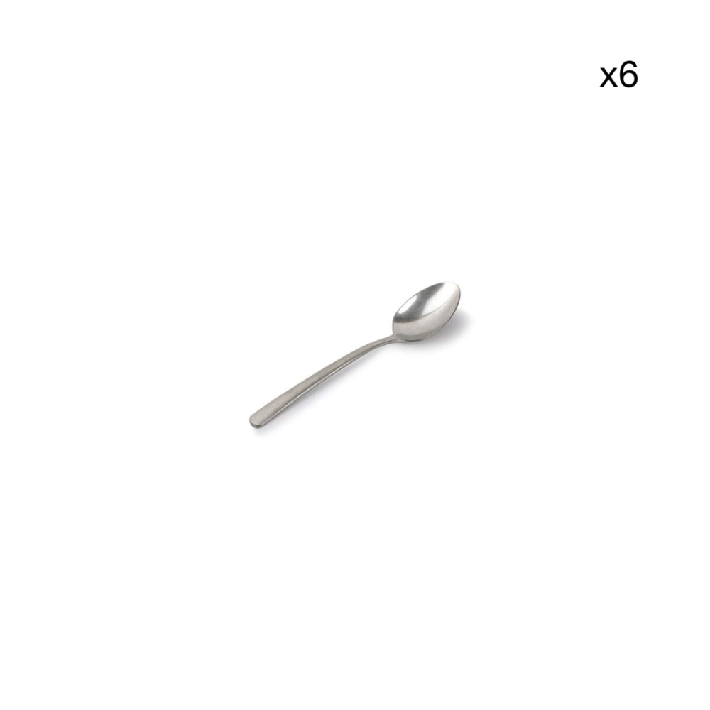 Lot de 6 cuillère à café argent en métaux 15cm