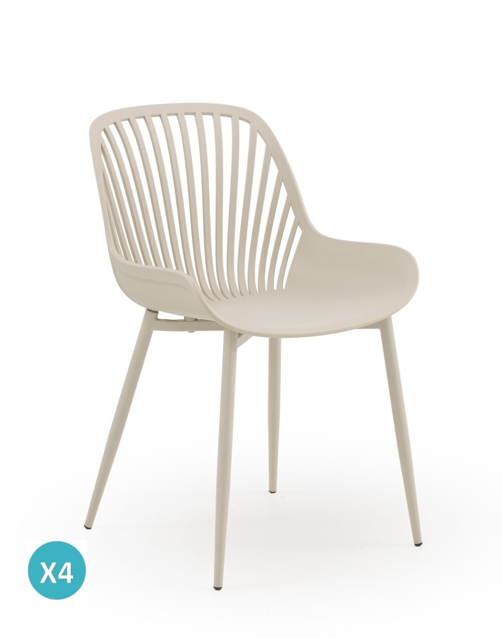 Lot de 4 fauteuils en