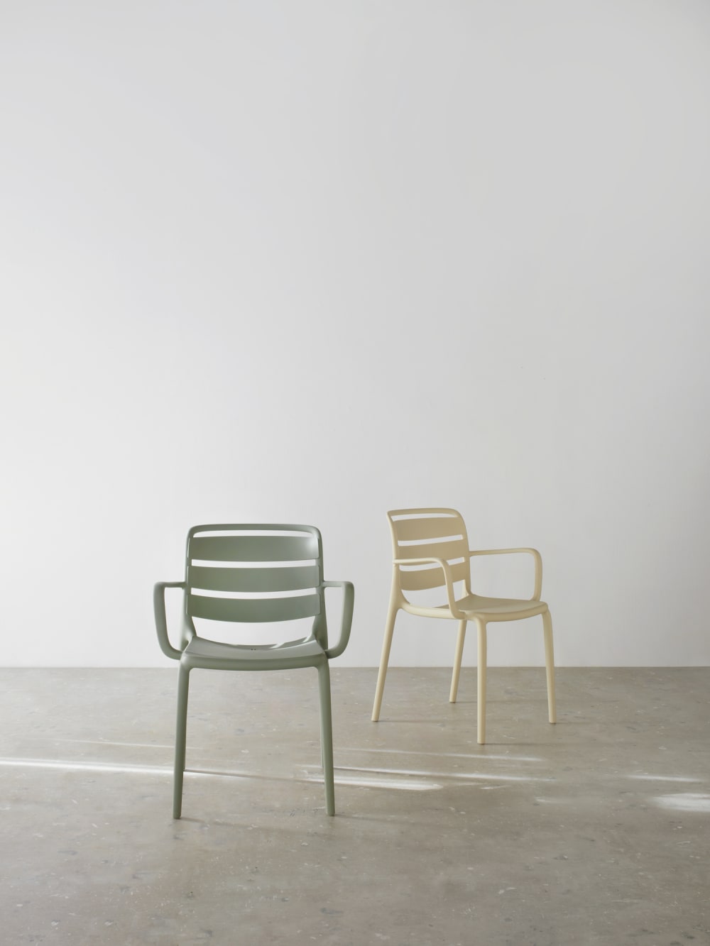 4er-Set Sessel aus Polypropylen, cremefarben - Maisons Du Monde