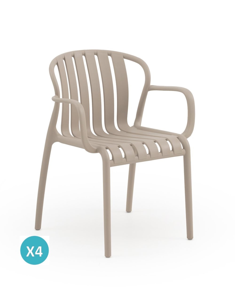 Lot de 4 fauteuils en