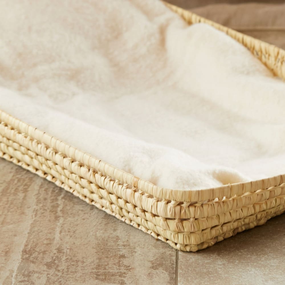 Panier à langer osier rectangle osier naturel 75 x 45 (Home Maison) - Image 2