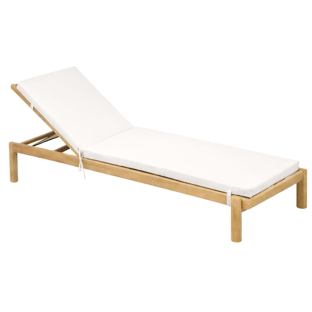 Matelas bain de soleil extérieur imperméable minorque polyester blanc