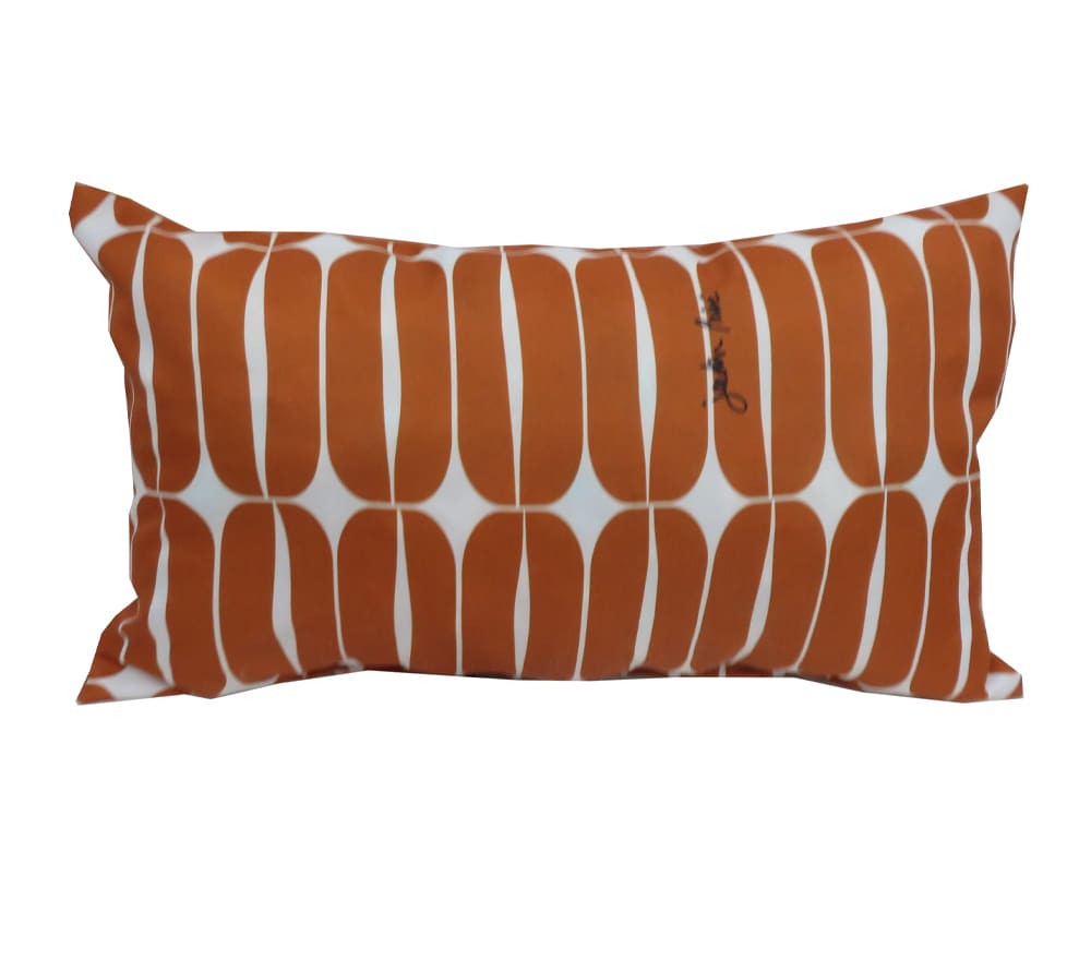 Lot de 2 coussins extérieur   50x30x15  terracotta