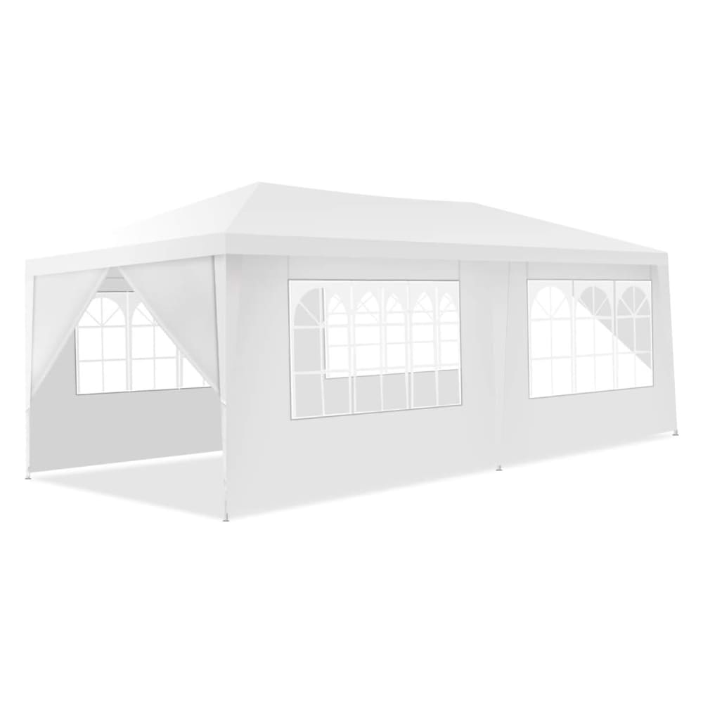 Tonnelle avec fenêtres, pergola et cordes en tissu étanche 3x6 m