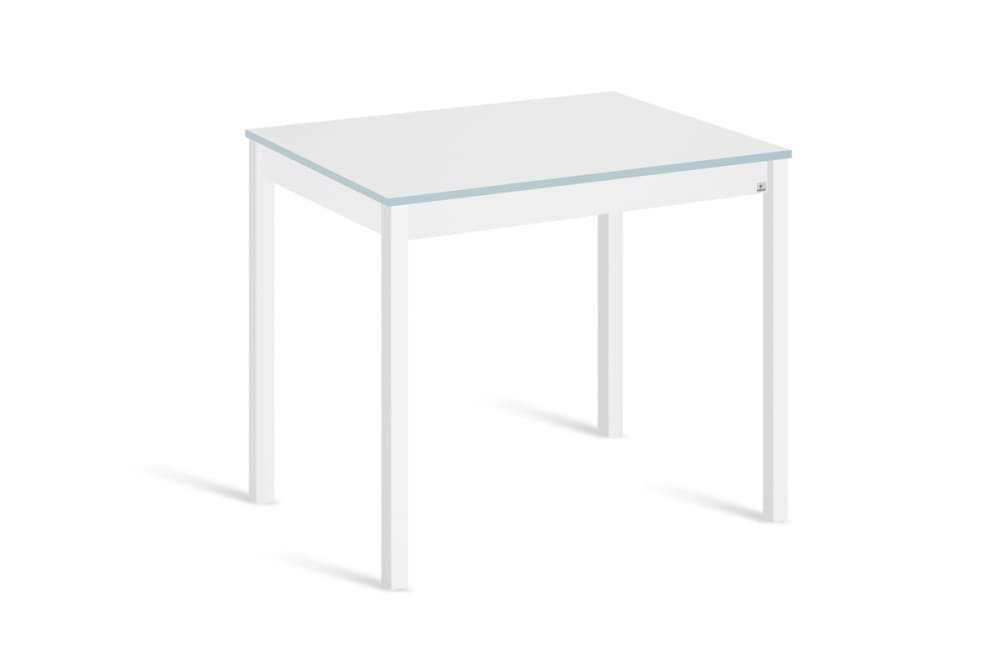 mesa de cocina alta fija 100x60 cm blanco pata blanco