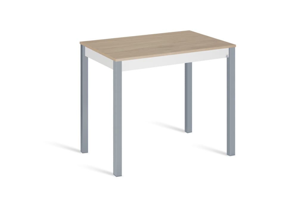 mesa de cocina alta fija 110x70 cm roble pata gris
