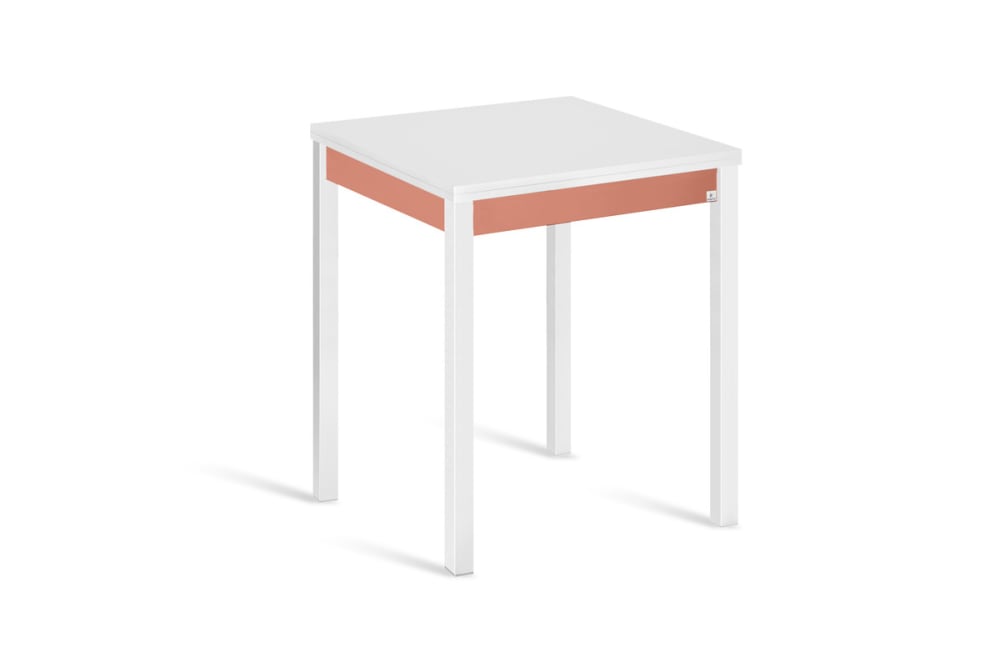 mesa cocina alta extensible libro 80160x80cm salmon pata blanco