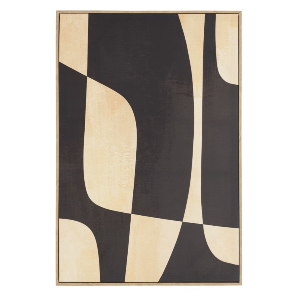 Décoration murale 63x93cm imprimés abstraits, cadre naturel