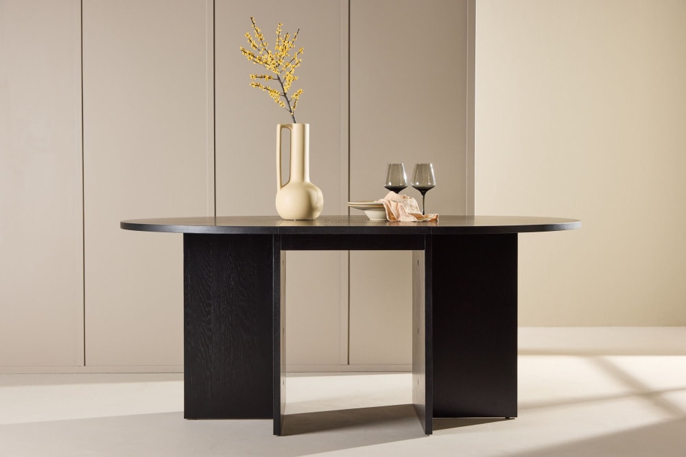 Esstisch Str ausziehbar 120-170cm, Schwarz - Maisons Du Monde