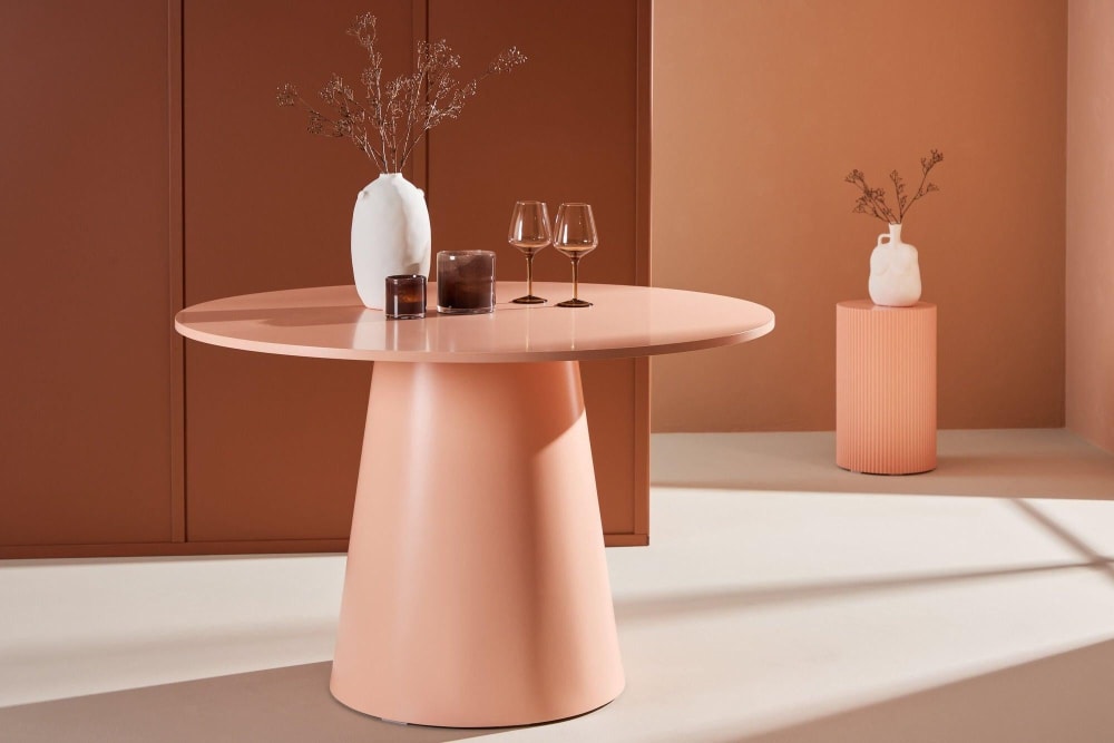 Table à manger 4 personnes ronde en bois - Pêche