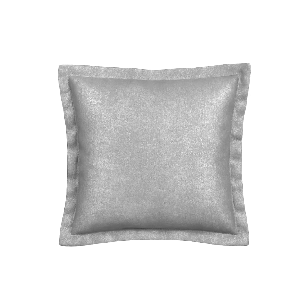 Housse de coussin décorative en flanelle argentée H40