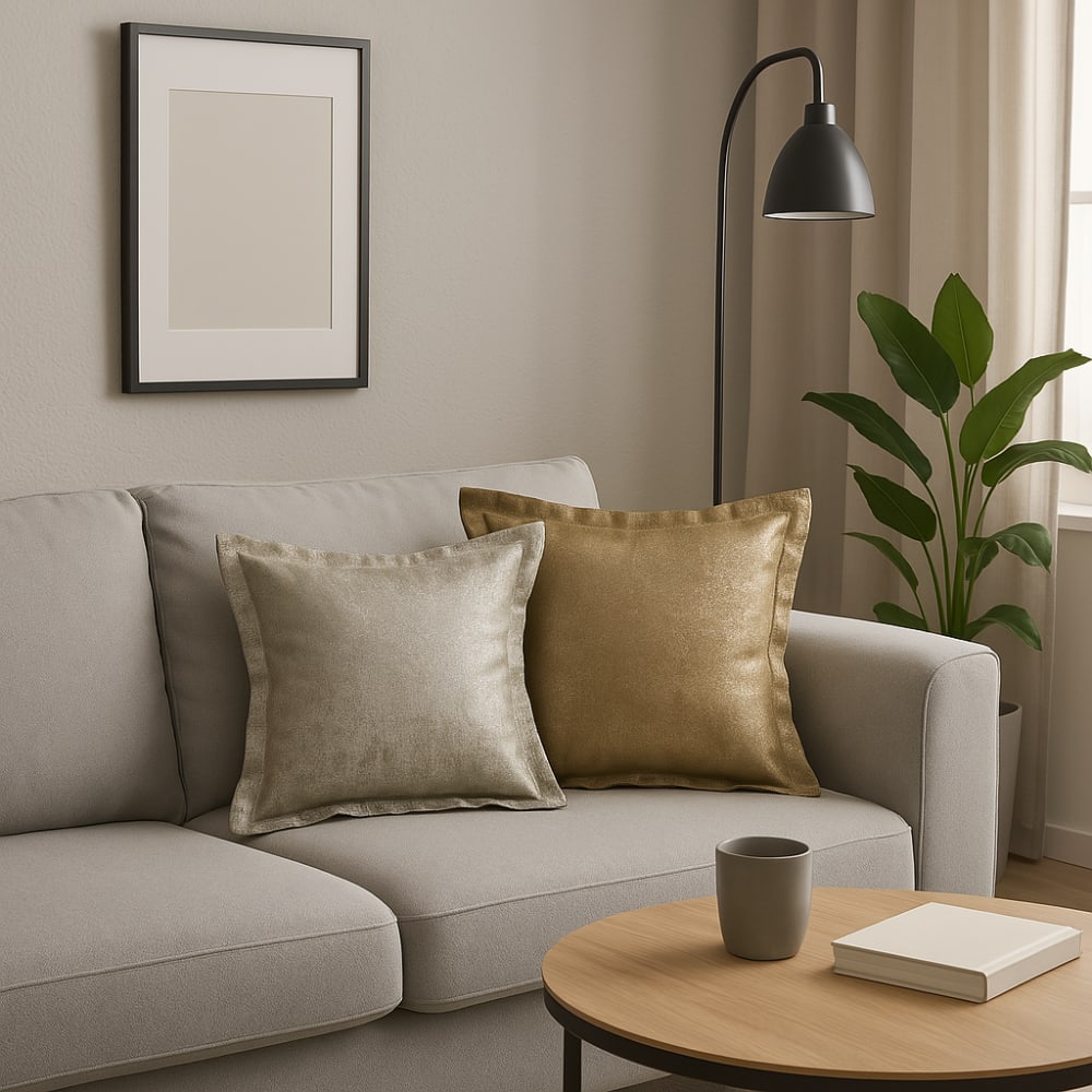 Housse de coussin décorative en flanelle argentée H40 - Maisons du Monde