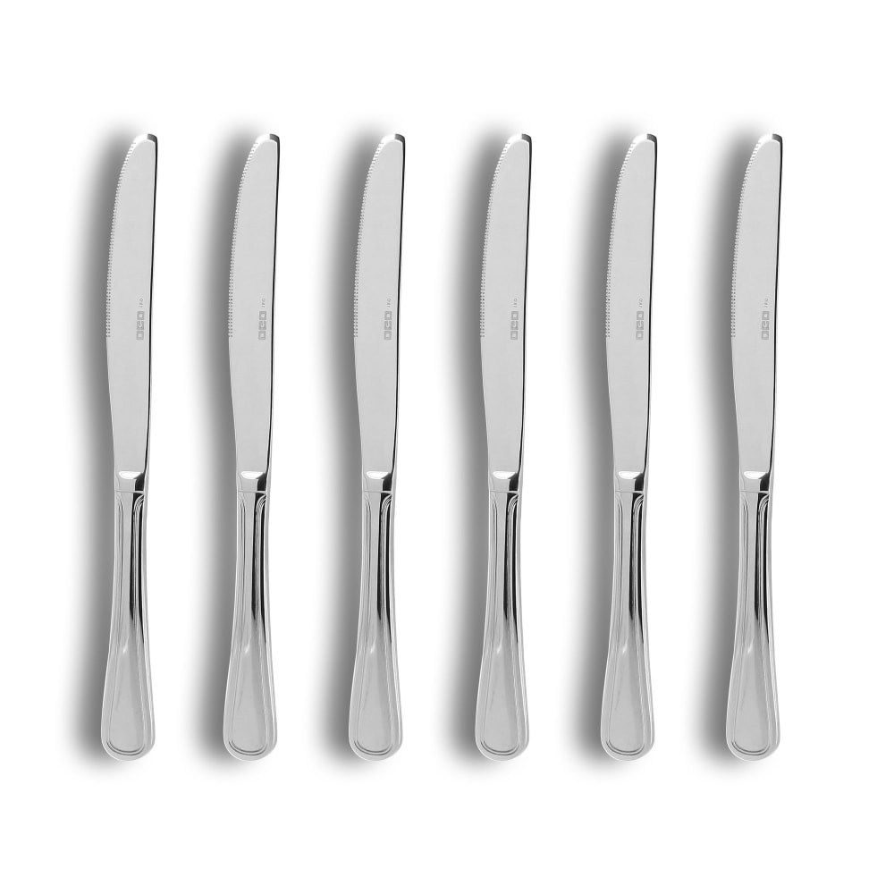 Lot de 6 couteaux de table en acier inoxydable