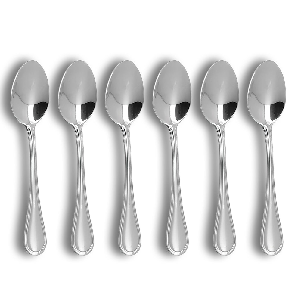 Lot de 6 cuillères à dessert en acier inoxydable