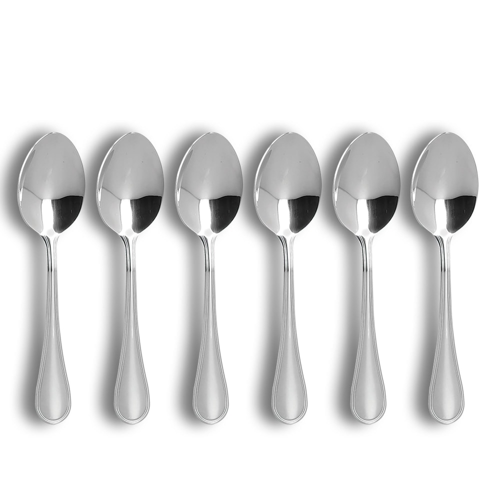 Lot de 6 cuillères de table en acier inoxydable
