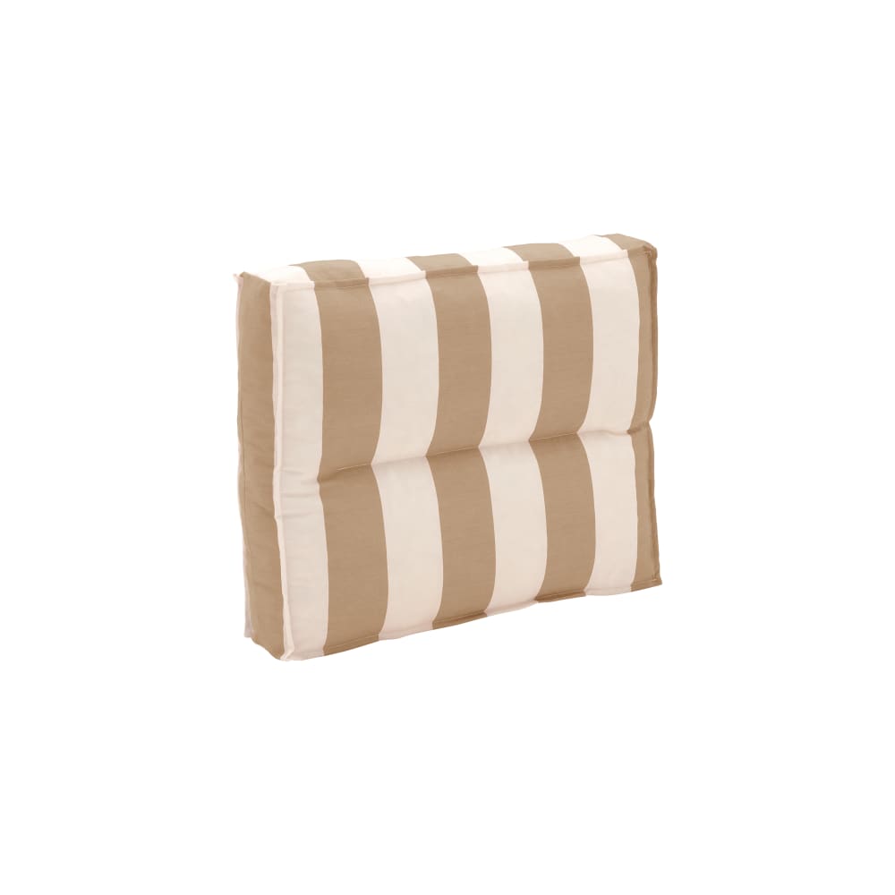 Dossier coussin palette en polyester rayure beige 60 x 50 cm