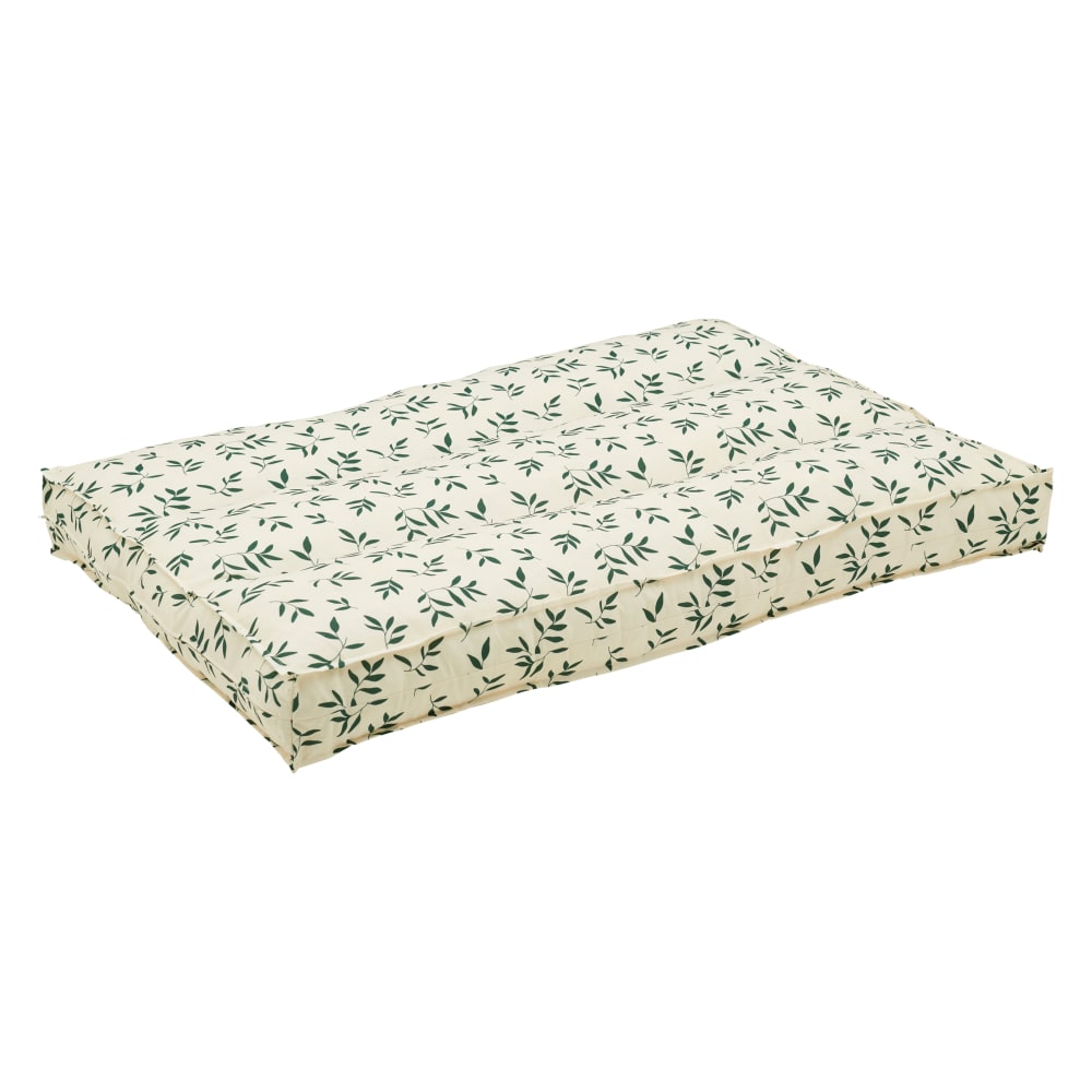 Coussin matelas palette en polyester feuillage 120 x 80 cm