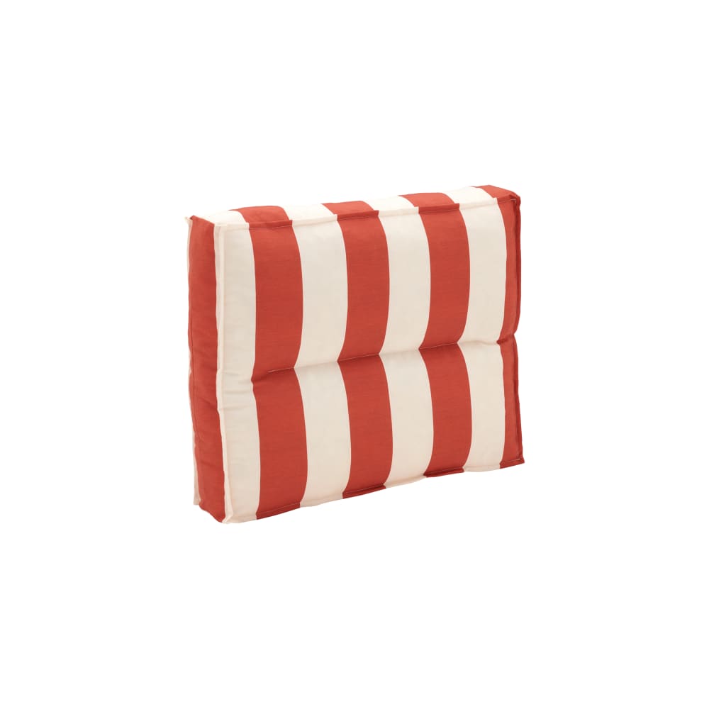 Dossier coussin palette en polyester rayure rouge 60 x 50 cm