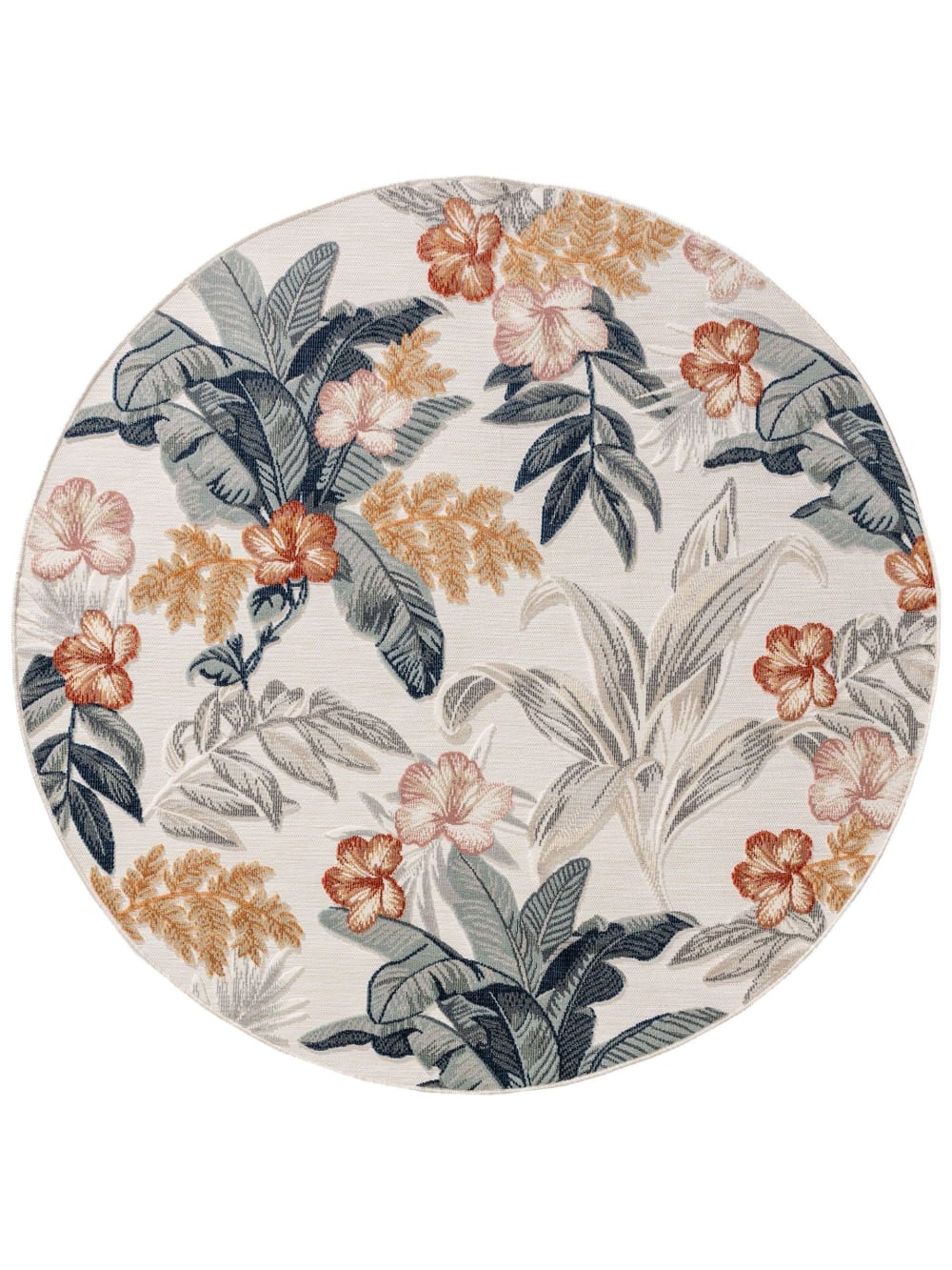 Tapis d'extérieur & intérieur multicouleur D 200 rond