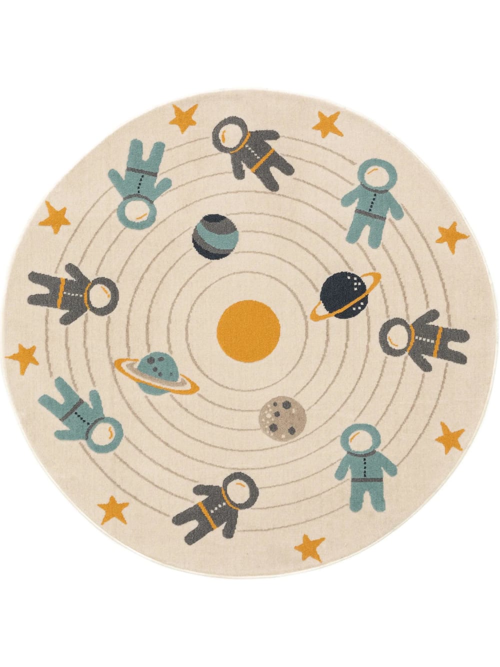 Tapis enfant crème D 120 rond