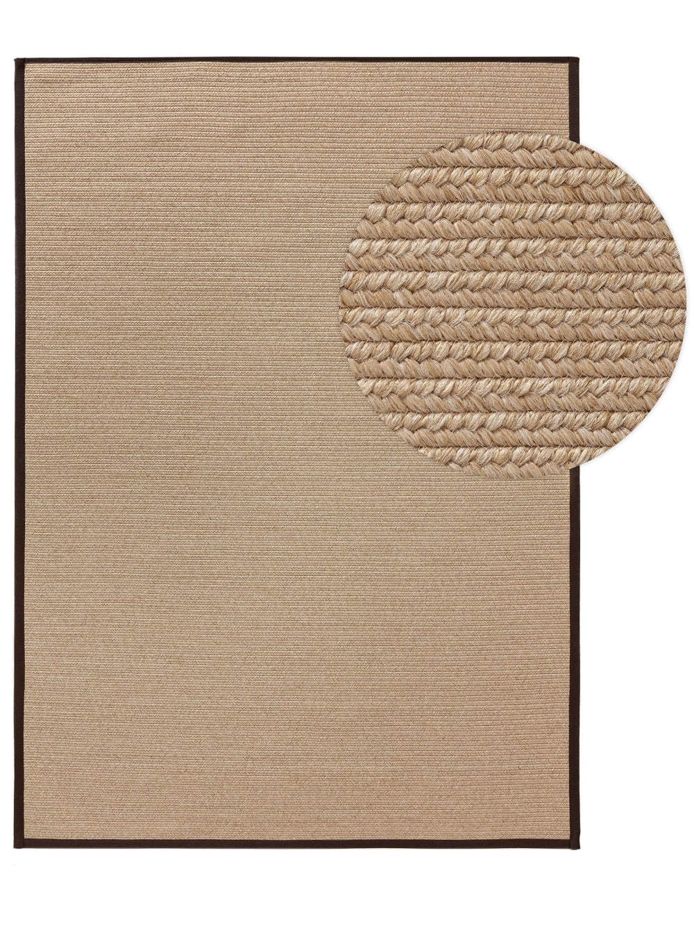 Tapis d'extérieur & intérieur beige 90x130