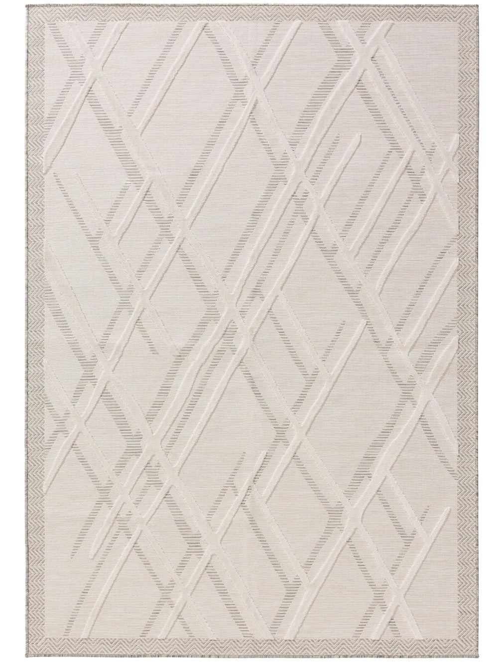 Tapis d'extérieur & intérieur crème 120x170