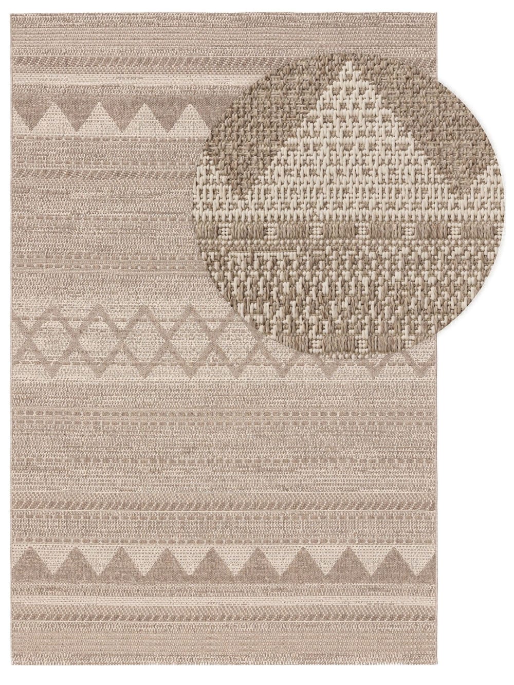 Tapis d'extérieur & intérieur taupe 160x230