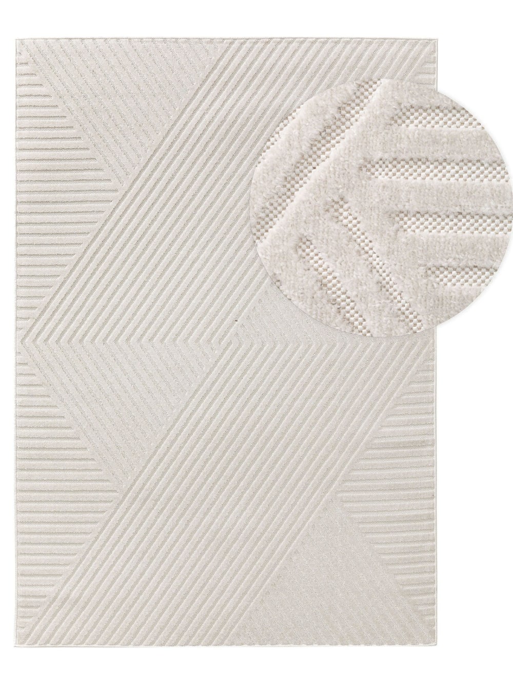 Tapis d'extérieur & intérieur crème 160x230