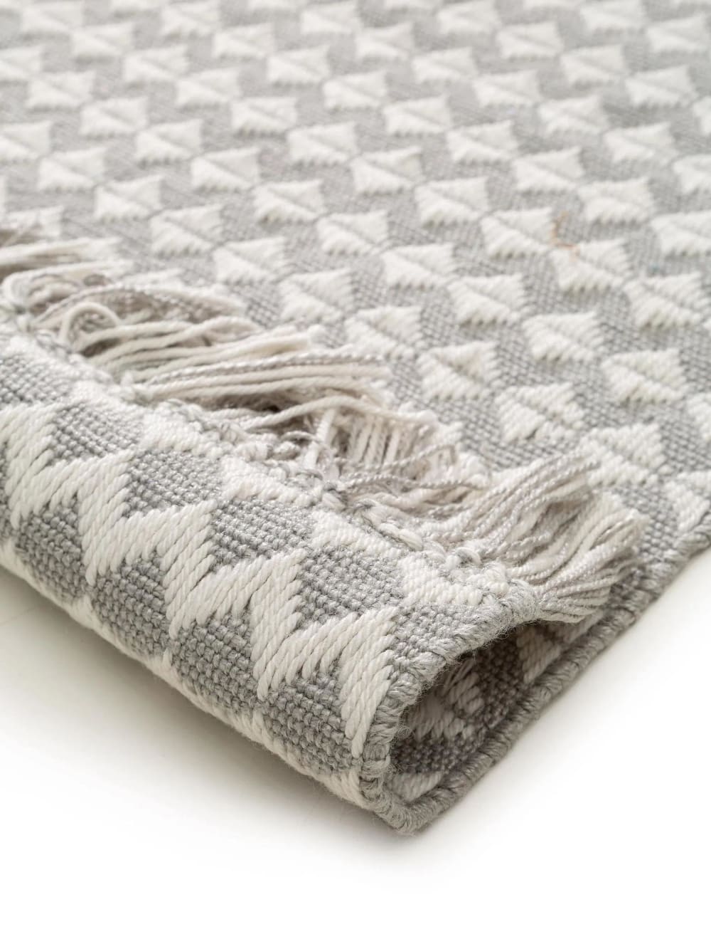 Tapis fabriqué à partir de matériaux recyclés gris 80x150 — vue 4