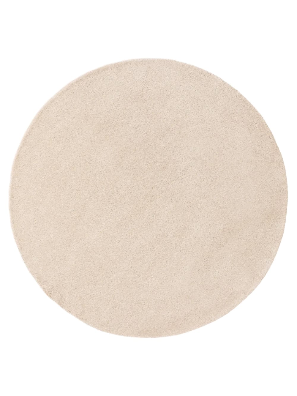 Benuta Wollteppich cream D 100 rund style modern Beige Wolle