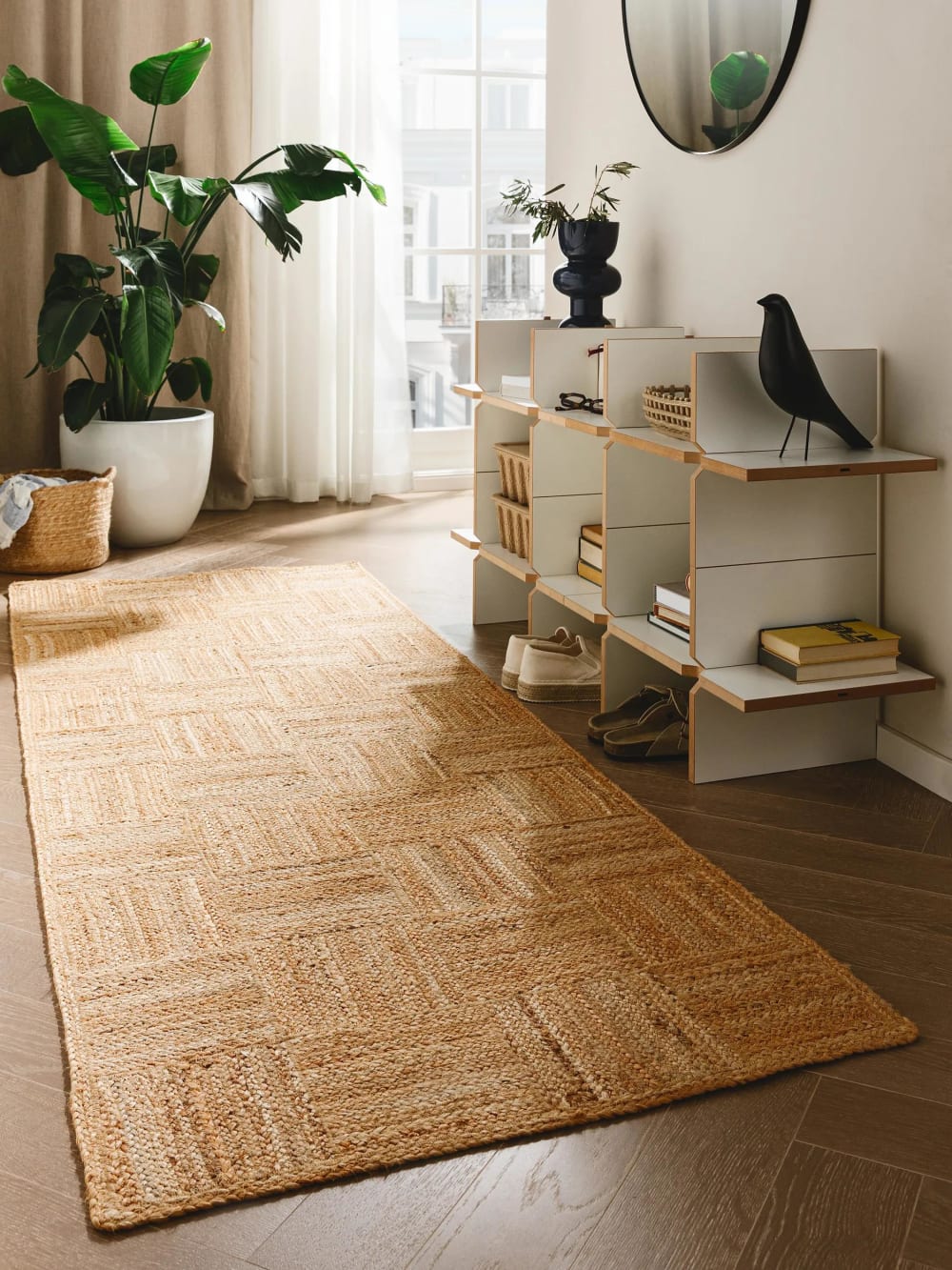 Tapis de jute marron clair 70x200 — vue 3