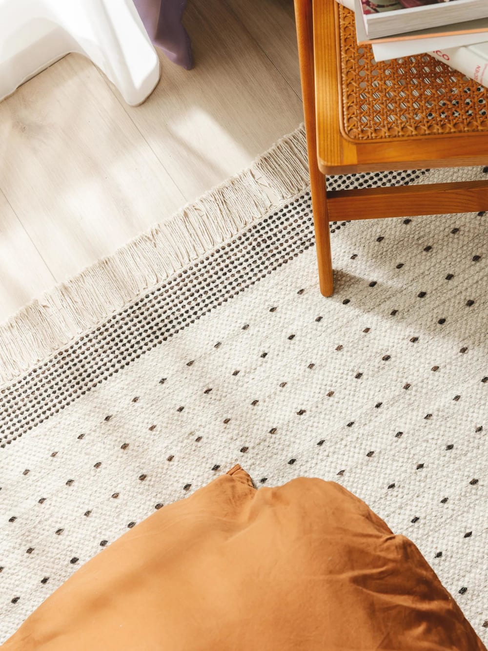 Tapis de laine noir & blanc 160x230 — vue 4