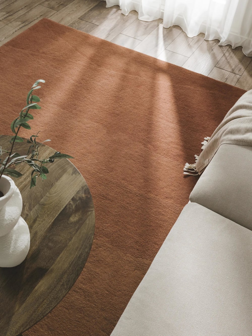 Tapis de laine terracotta 120x170 — vue 4