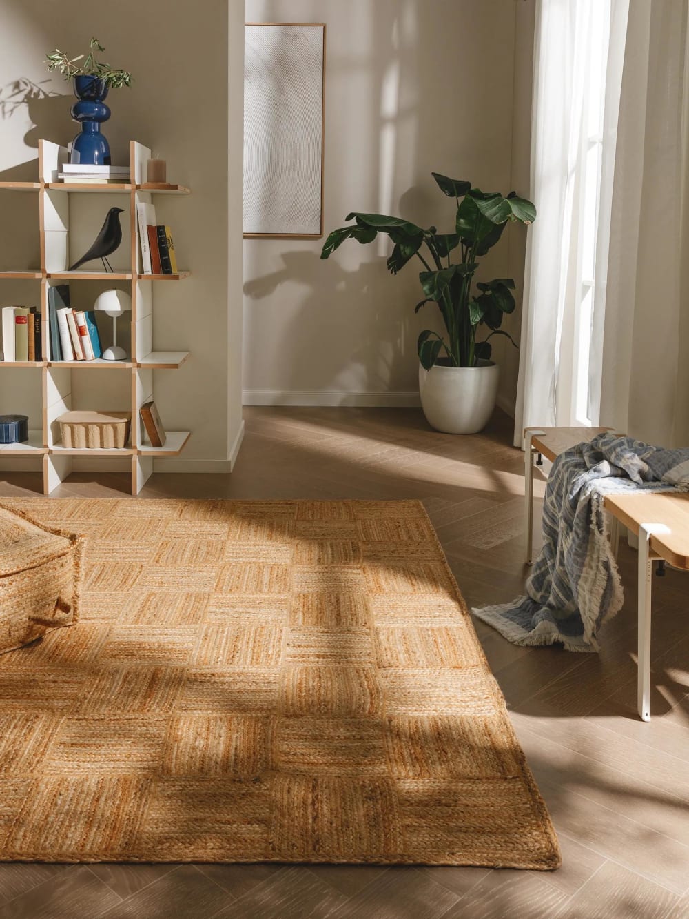 Tapis de jute marron clair 60x100 — vue 3