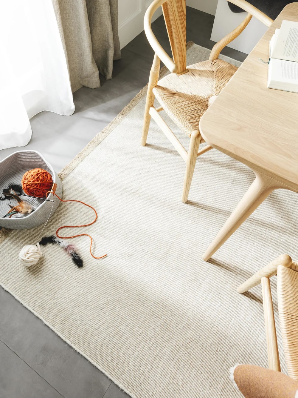 Tapis tissé à plat beige 160x230 — vue 4