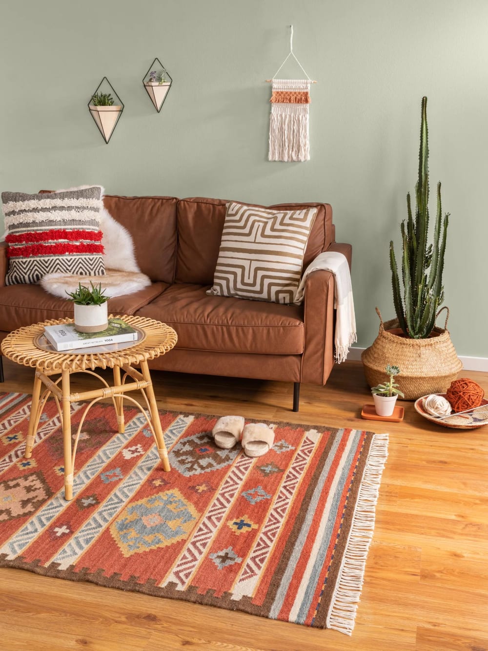 Handgewebter Kelim multicolor/rot 120x170 - Maisons Du Monde