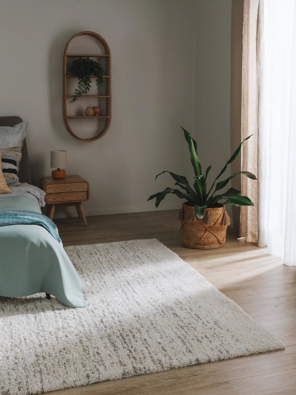 Tapis à poils longs crème/beige 80x150 — vue 3
