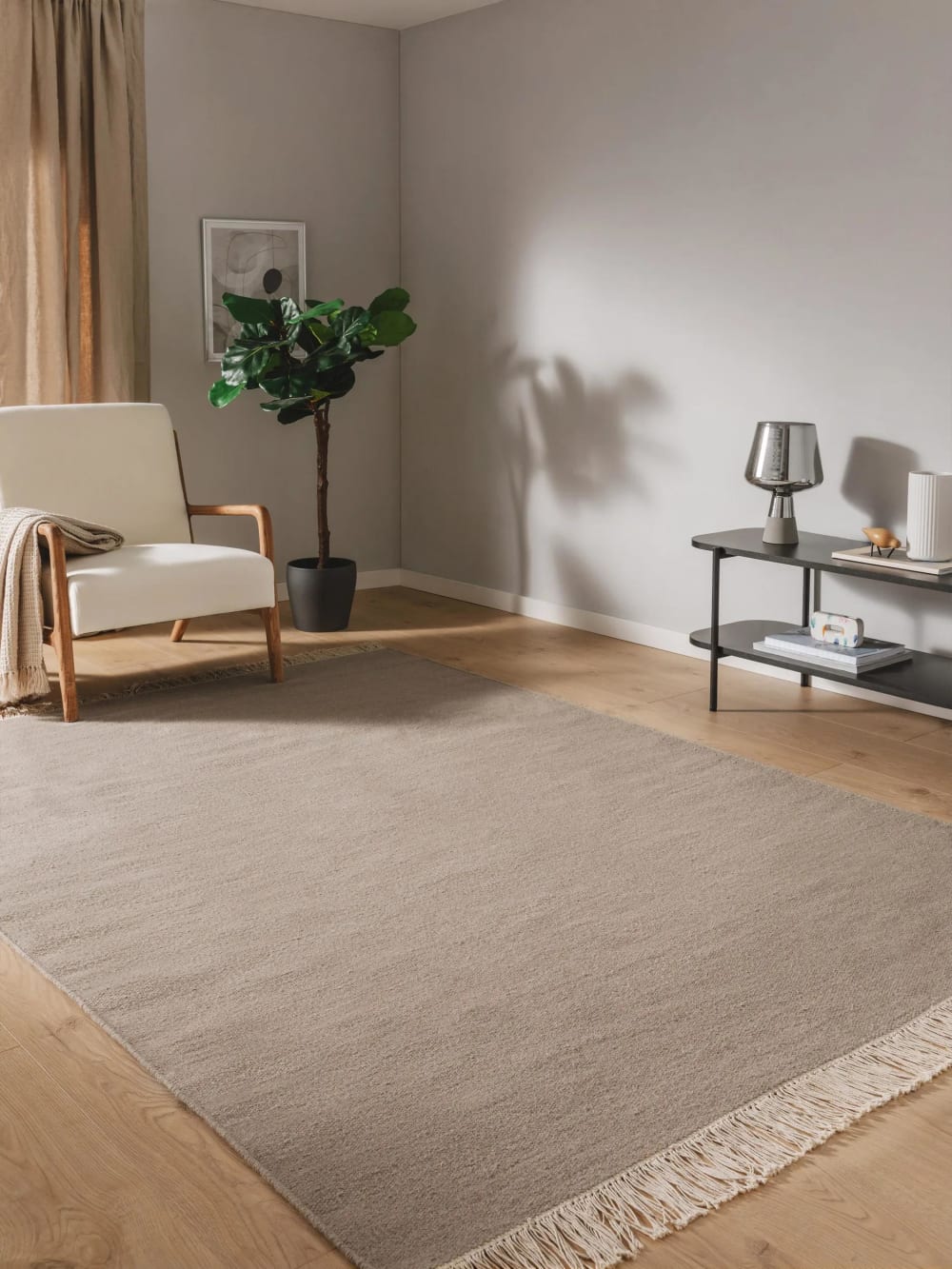 Tapis de laine gris clair 170x240 — vue 3