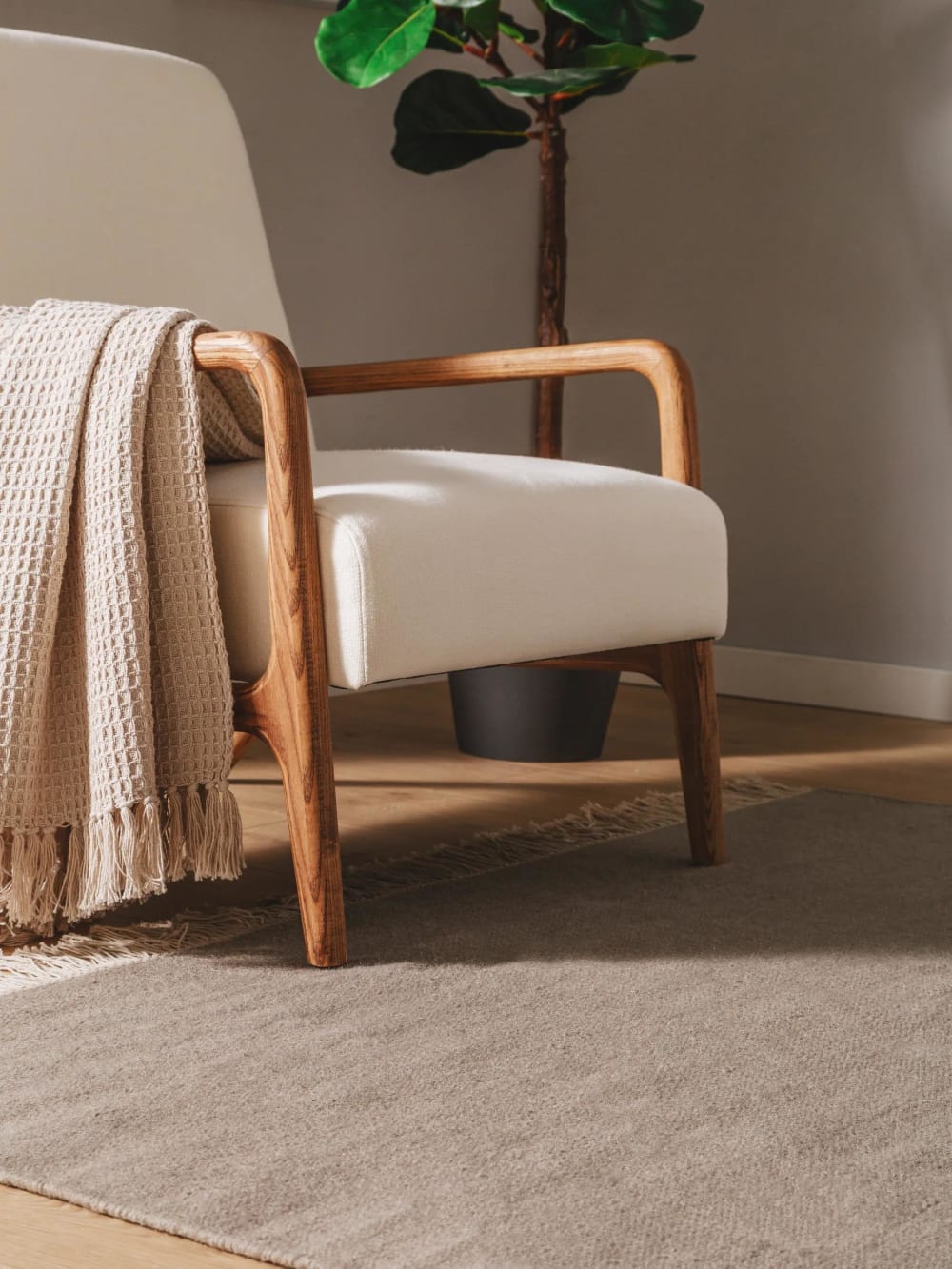 Tapis de laine gris clair 170x240 — vue 4