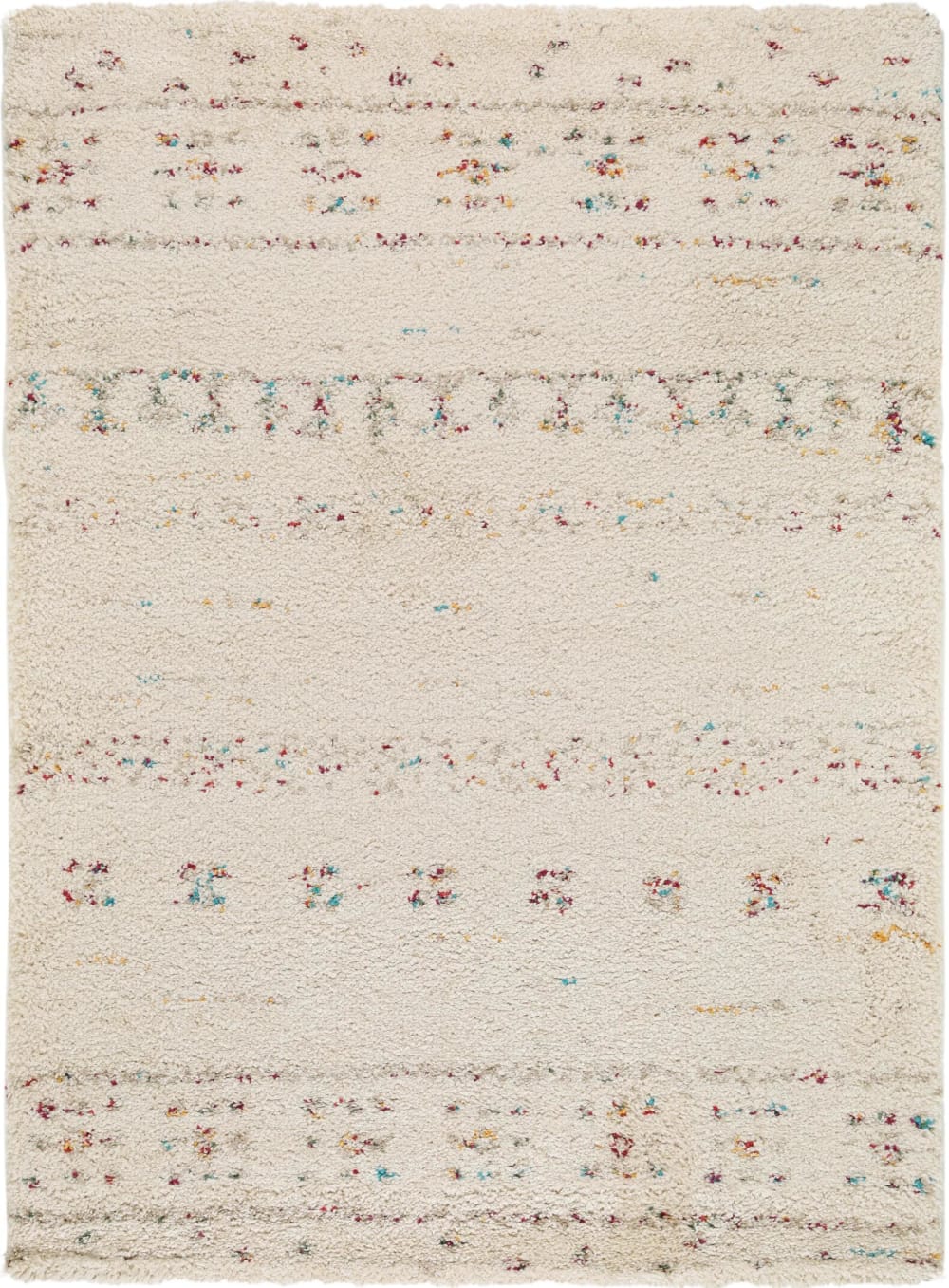 Tapis à poils longs beige 80x150
