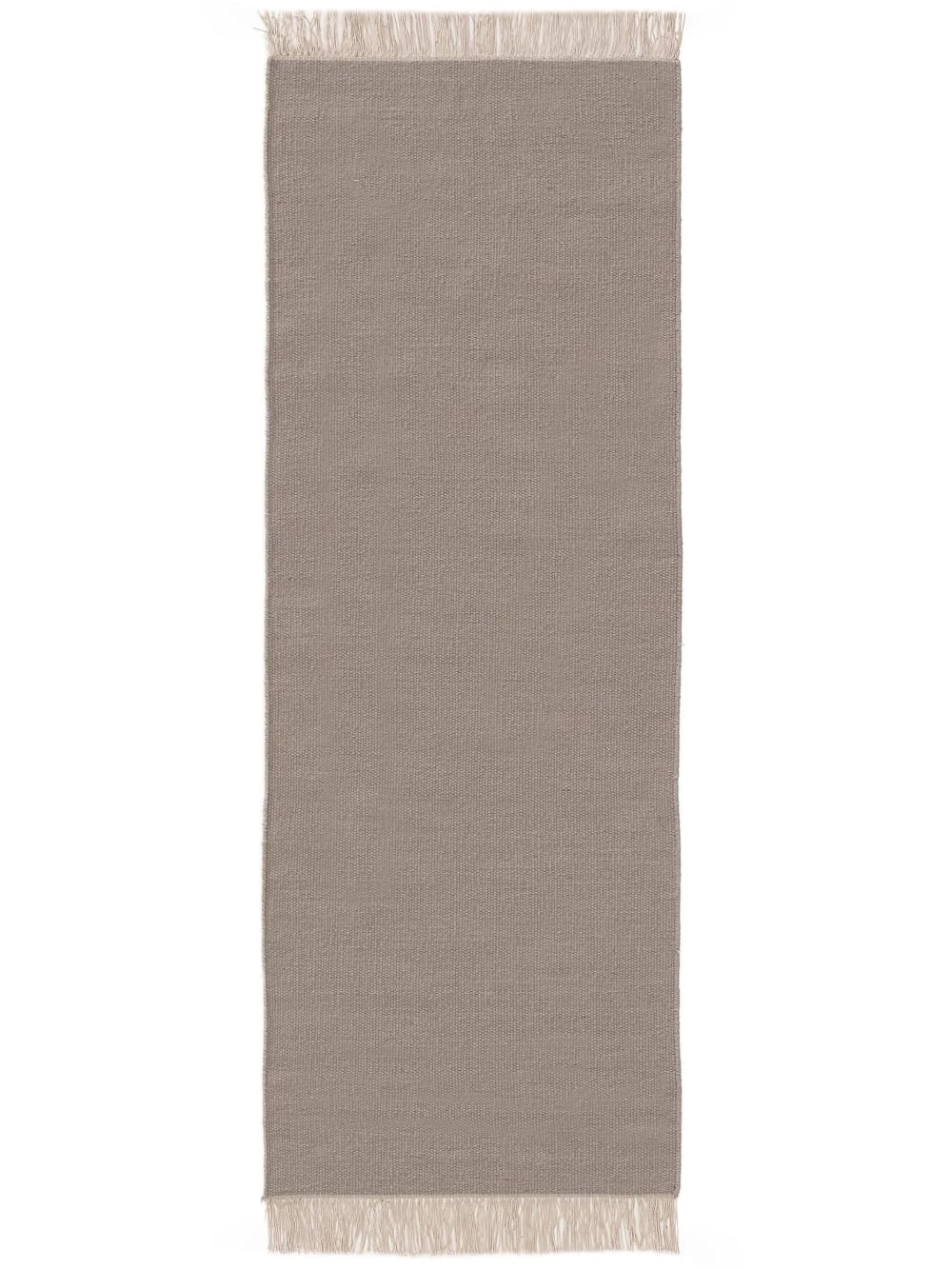 Benuta Wollteppich hellgrau 80x250 style modern - Wolle