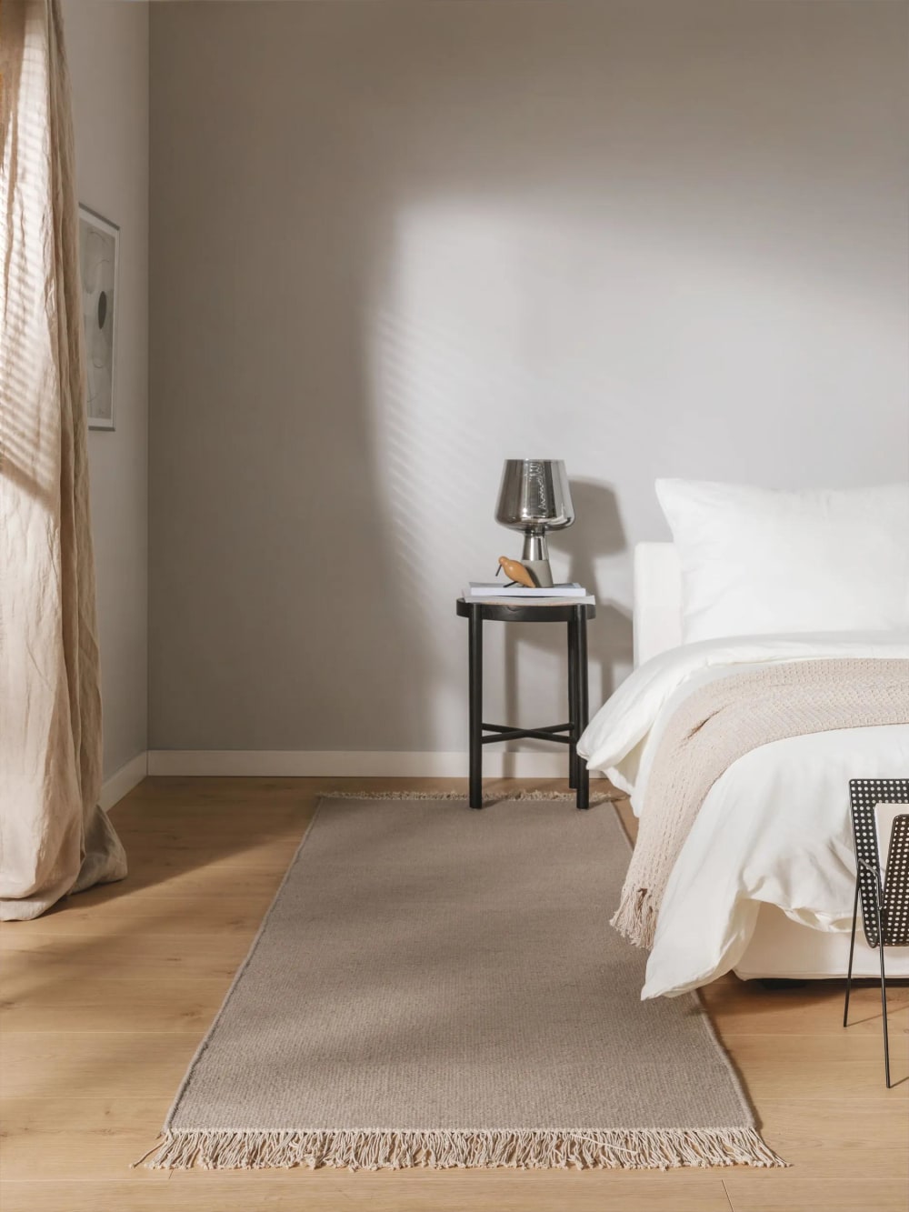 Tapis de laine gris clair 80x250 — vue 3