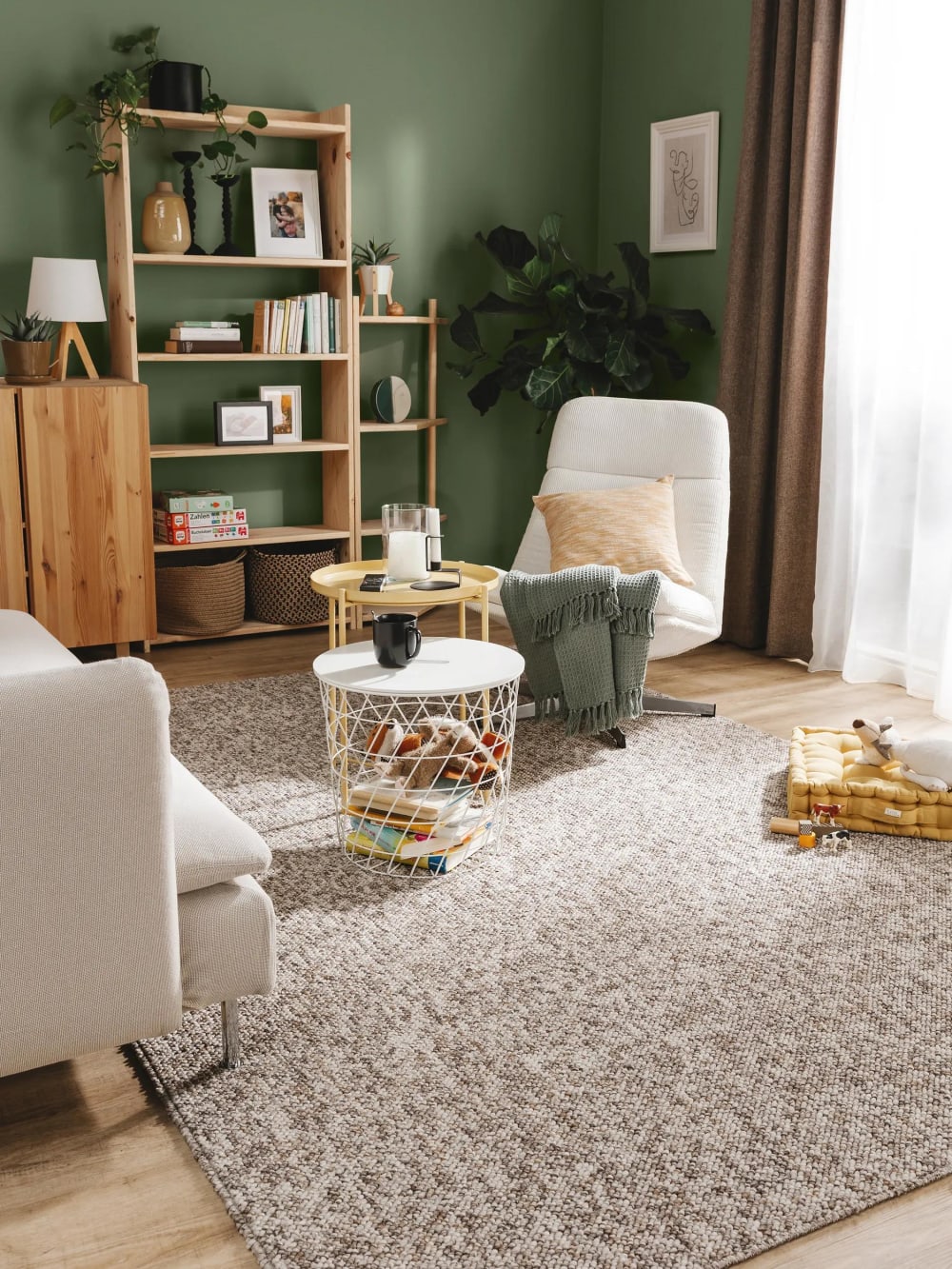 Tapis lavable taupe 160x230 — vue 3