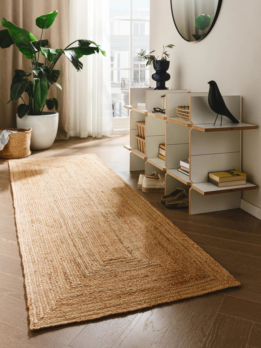 Tapis de jute marron clair 80x250 — vue 3
