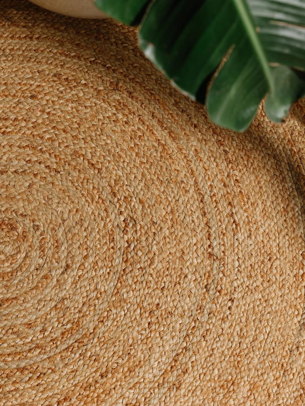 Tapis de jute marron clair D 120 rond — vue 4