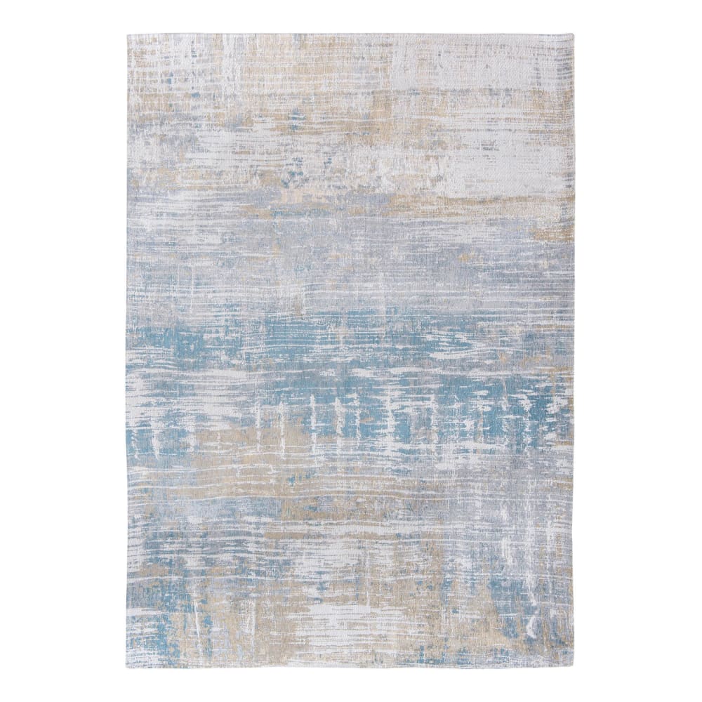 Louis de Poortere STREAKS - Teppich waschbar In-/Outdoor Blau 280x390 Blau Pes - Polyester