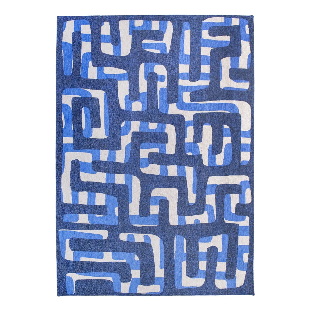 Louis de Poortere KUBA - Teppich Blau 80x150 Blau Pes - Polyester