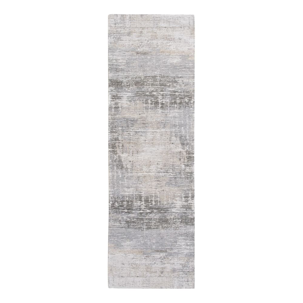 Louis de Poortere STREAKS - Teppich waschbar In-/Outdoor Grau 80x250 Grau Pes - Polyester