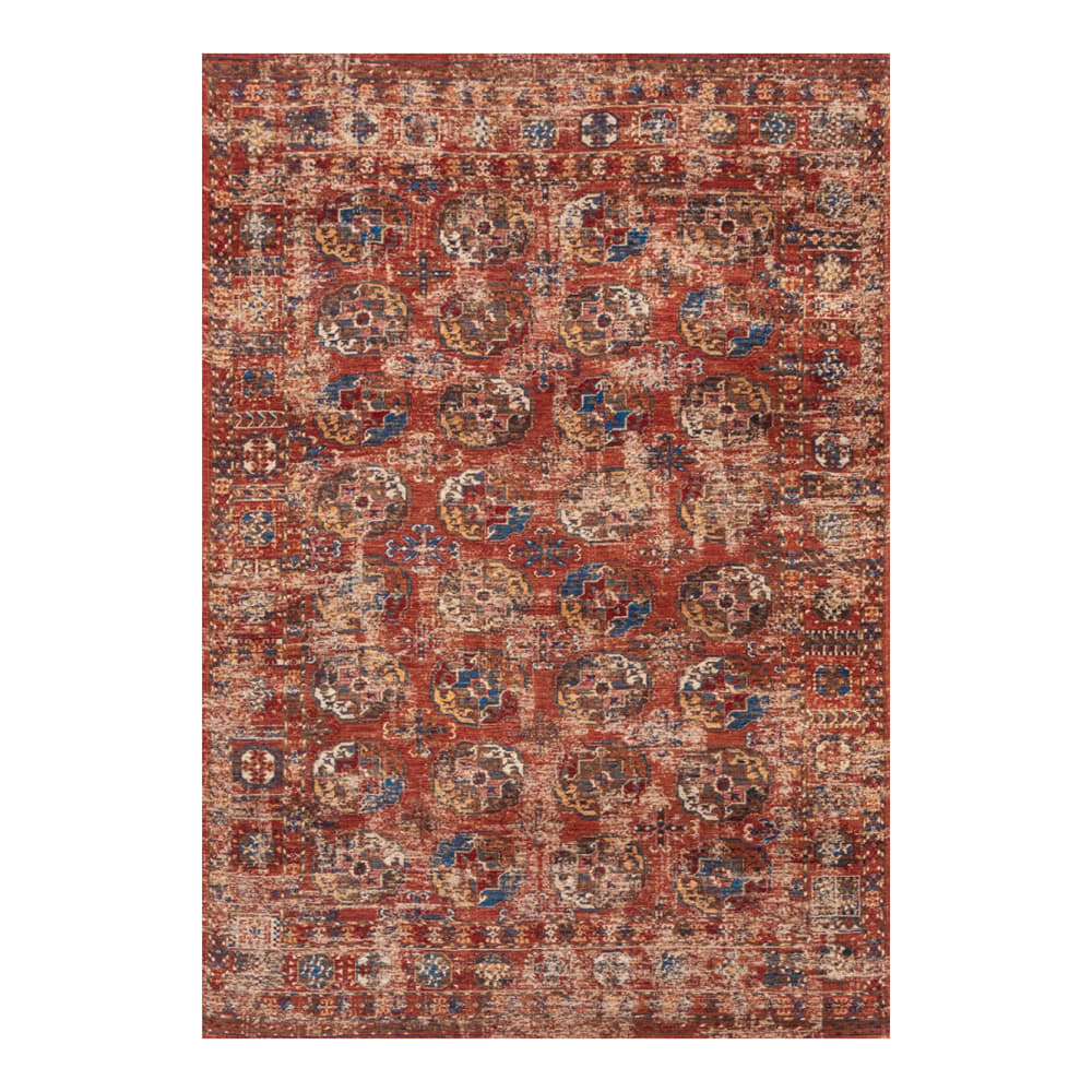 Louis de Poortere KASAK - Teppich waschbar In-/Outdoor Rot 170x240 Rot Pes - Polyester